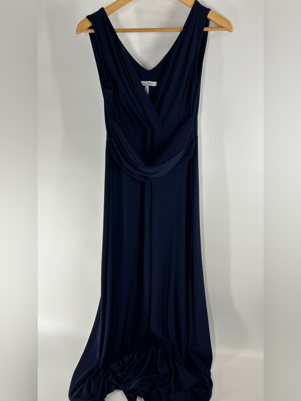 Bravissimo Draped V-Neck Maxi Dress in Navy